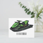 Carte Postale Illustration Jet ski (Debout devant)