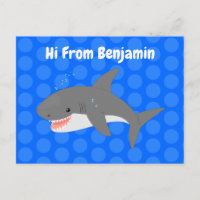 Illustration joyeuse du grand requin blanc