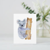 Carte Postale Illustration koala aquarelle (Debout devant)