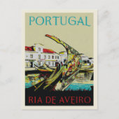 Carte Postale Illustration lagune d'Aveiro Portugal (Devant)