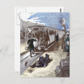 Carte Postale Illustration Leon Bennet du moteur à vapeur d'un v (Devant / Derrière)