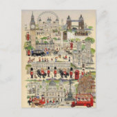 Carte Postale Illustration Londres (Devant)
