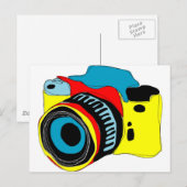 Carte Postale Illustration lumineuse d'appareil-photo (Devant / Derrière)