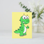 Carte Postale Illustration mignonne de Tyrannosaurus Rex. 2 (Debout devant)
