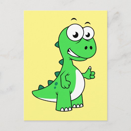 Carte Postale Illustration mignonne de Tyrannosaurus Rex. 2 (Devant)