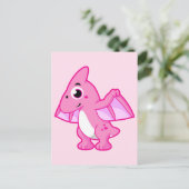 Carte Postale Illustration Mignonne D'Un Pterodactyl. (Debout devant)