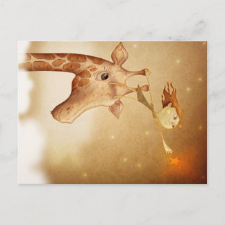 Carte Postale Illustration mignonne et imaginative