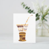 Carte Postale Illustration moderne du café (Debout devant)