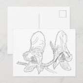 Carte Postale Illustration Monkshood (Devant / Derrière)