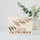 Carte Postale Illustration Musique (Debout devant)