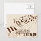 Carte Postale Illustration Musique (Devant / Derrière)