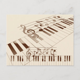 Carte Postale Illustration Musique