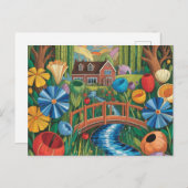 Carte postale ILLUSTRATION NAÏVE (Devant / Derrière)