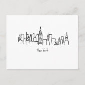 Carte Postale Illustration NYC Skyline New York (Devant)