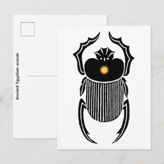 Carte Postale Illustration  of  Ancient Egyptian scarab beetle 