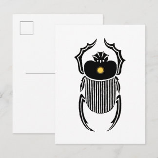 Carte Postale Illustration  of  Ancient Egyptian scarab beetle 