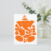 Carte Postale Illustration Orange Ganesha (Debout devant)