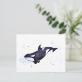 Carte Postale Illustration Orca Killer whale (Debout devant)