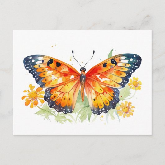 Carte Postale Illustration papillon (Devant)