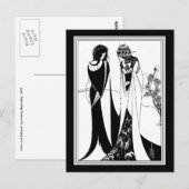 Carte postale : Illustration par Aubrey Beardsley (Devant / Derrière)
