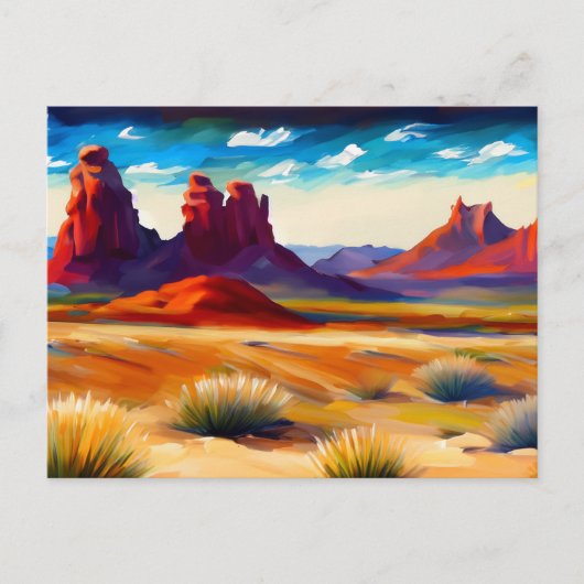 Carte Postale Illustration Paysage du désert (Devant)