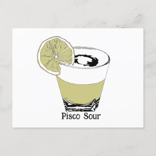 Carte Postale Illustration Pisco Sour