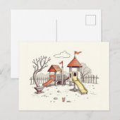 Carte Postale Illustration - playground (Devant / Derrière)