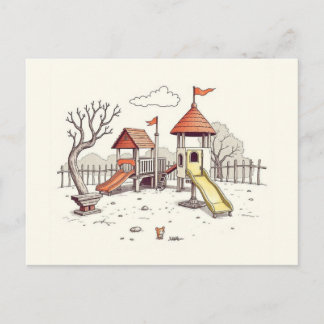Carte Postale Illustration - playground