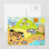 Carte Postale illustration pour enfants (Devant / Derrière)