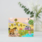 Carte Postale illustration pour enfants (Debout devant)