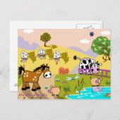 Carte Postale illustration pour enfants (Devant / Derrière)