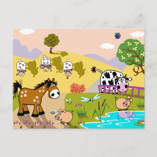 Carte Postale illustration pour enfants (Devant)