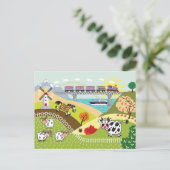 Carte Postale illustration pour enfants (Debout devant)