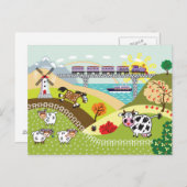 Carte Postale illustration pour enfants (Devant / Derrière)