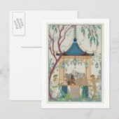 Carte Postale Illustration pour 'Fêtes Galantes' de Paul Verlain (Devant / Derrière)