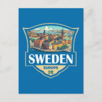 Illustration Rétro Badge de Suède