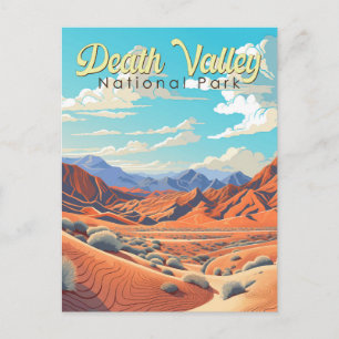 Carte Postale Illustration Rétro du Parc National de la Vallée d