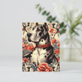 Carte Postale Illustration Retro Great Dane (Debout devant)