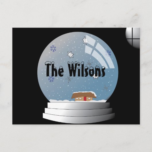 Carte Postale Illustration Snowglobe (Devant)