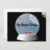 Carte Postale Illustration Snowglobe personnalisée (Devant / Derrière)