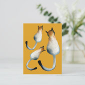 Carte Postale Illustration Tabby noir et brun (Debout devant)