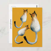 Carte Postale Illustration Tabby noir et brun (Devant / Derrière)