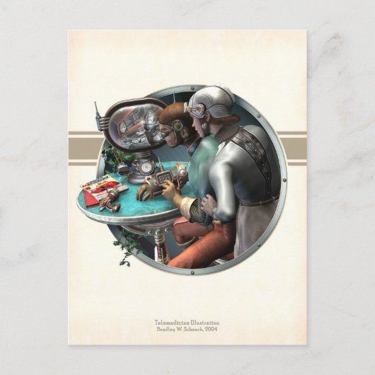 Carte postale Illustration télémédecine (Devant)