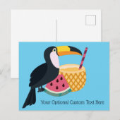 Carte Postale Illustration Toucan (Devant / Derrière)