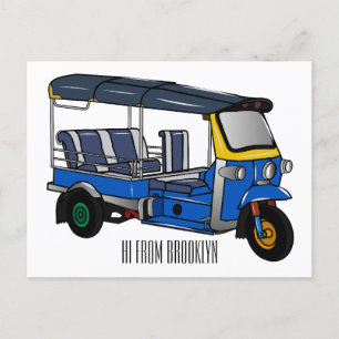 Carte Postale Illustration Tuk tuk