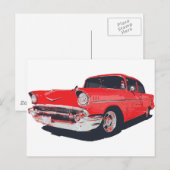 Carte Postale Illustration vectorielle Chevy Bel Air (Devant / Derrière)