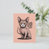 Carte Postale Illustration vectorielle de papa chat Sphynx drôle (Debout devant)