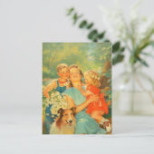 Carte postale Illustration vintage (Debout devant)