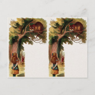 Carte Postale Illustration vintage 2 Alice au pays des merveille