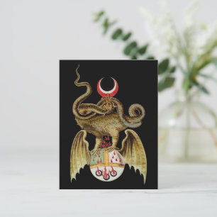 Carte Postale Illustration Vintage Alchemy Dragon